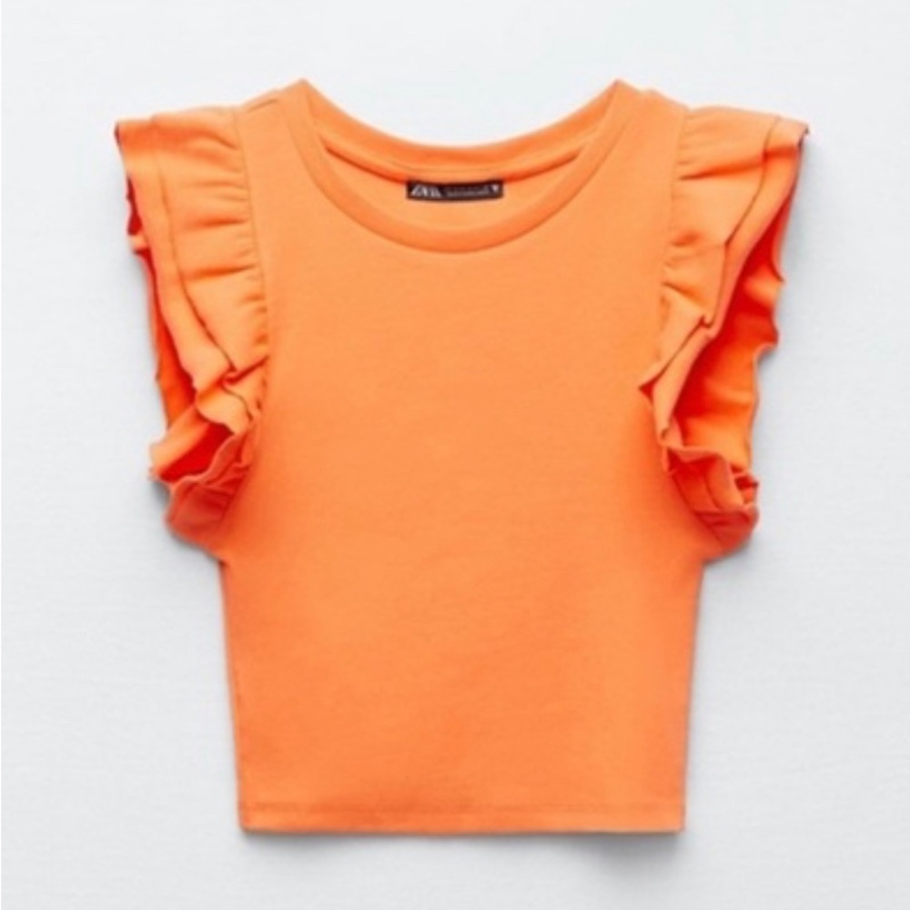SOLD Zara ruffle tank